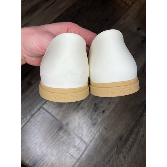 CROCS White and Tan Flats - Picture 8 of 9